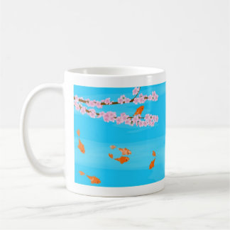 Koi und Kirschblüte-Tasse Kaffeetasse