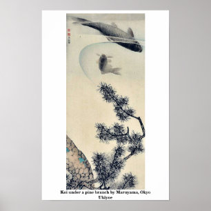 Koi unter einem Kiefernvorsprung von Maruyama, Oky Poster