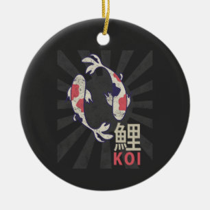 Koi Vintag Nishikigoi Japanischer Karpfen für Aqua Keramik Ornament