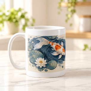 Koi-Wellen-Japan-Tassen-Motiv Kaffeetasse