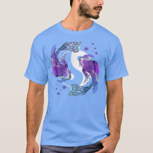 Koi Yin Yang Cherry Blossom Schwimmen Juwelen Japa T-Shirt