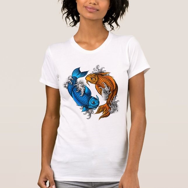 Koi Ying Yang T-Shirt (Vorderseite)