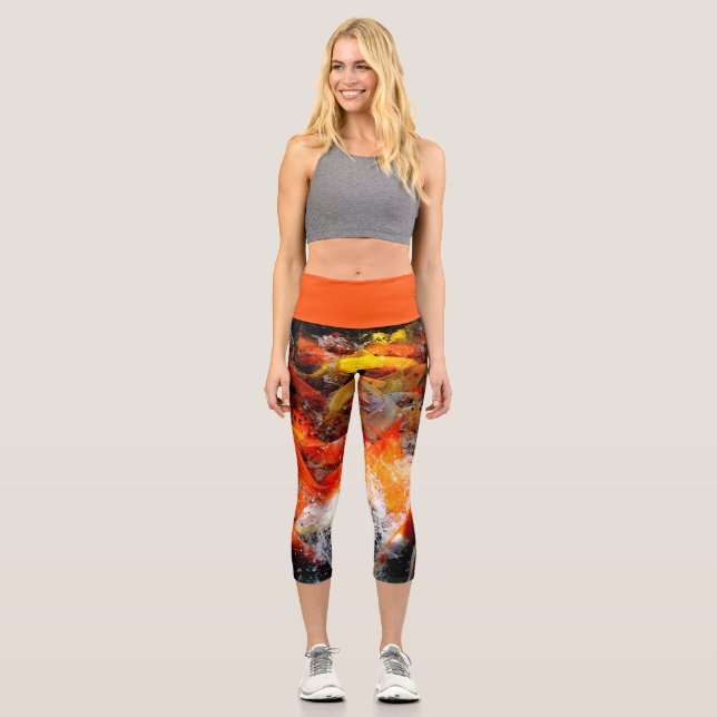 Koi Yoga Pants Capri Leggings (Vorderseite)