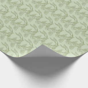 Koi zu den Grünen Geschenkpapier