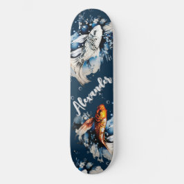 Koifish und Blasen bearbeiten den Namen Skateboard