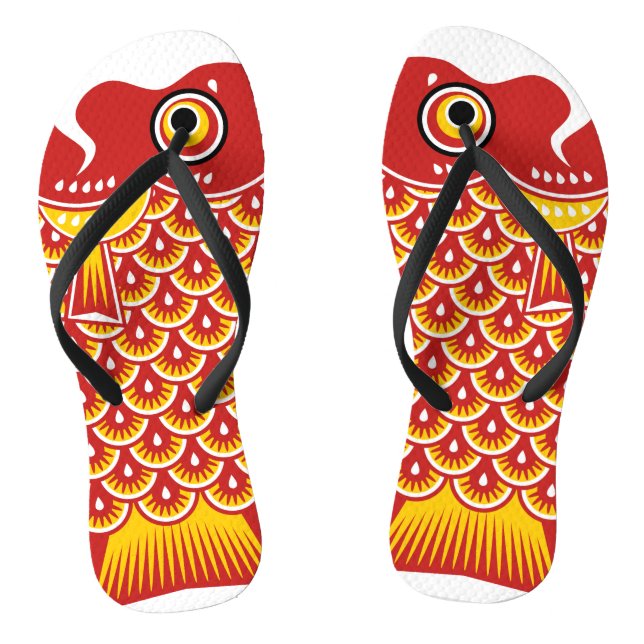 Koinobori Carp Streamer Flip Flops (Fußbett)