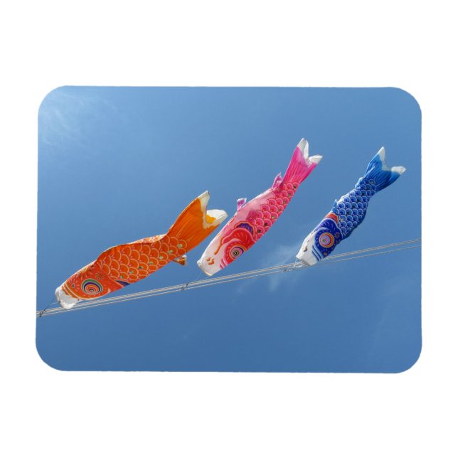 Koinobori (Karpfenschläuche): Japan Magnet (Horizontal)