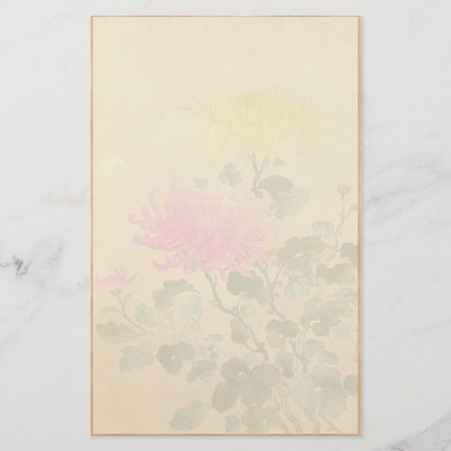 Koitsu Tsuchiya japanische Blumenkunst Briefpapier (Vorderseite)