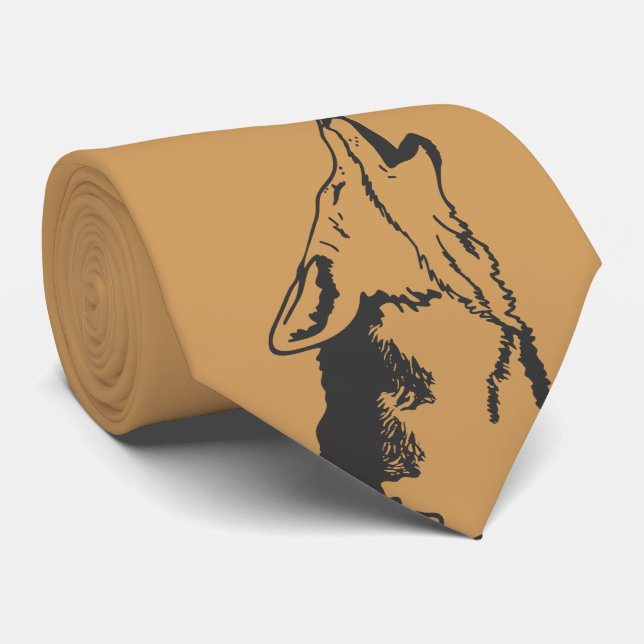 Kojote auf Gold Krawatte (Gerollt)