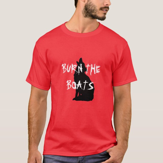 Kojoten brennen die Boote T-Shirt (Vorderseite)
