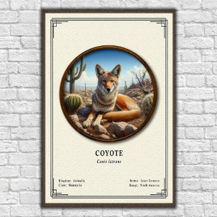 Kojoten-Zoologie-Serie Poster