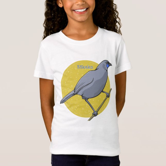 Kokako Nz Bird T-Shirt (Vorderseite)