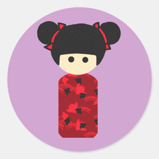 Kokeshi Bright Sticker (Vorderseite)