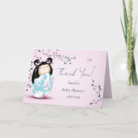 Kokeshi Doll Baby Dusche Custom Vielen Dank