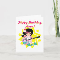 Kokeshi Doll Guitar Happy Birthday
