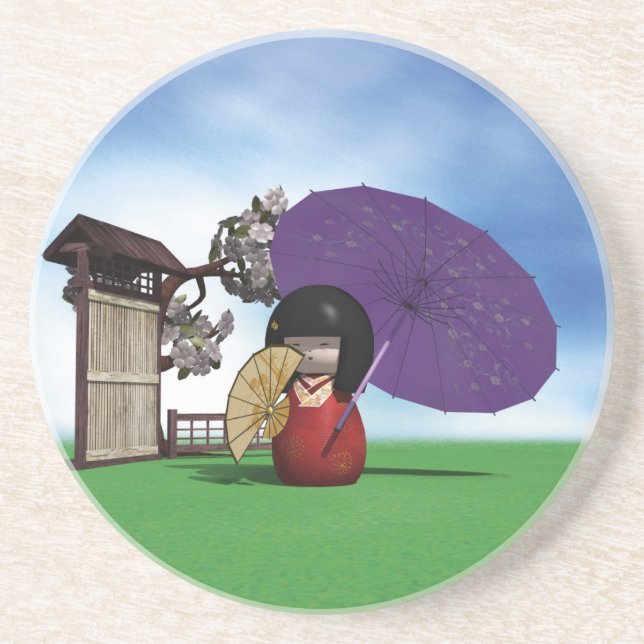 Kokeshi Doll Untersetzer (Vorne)