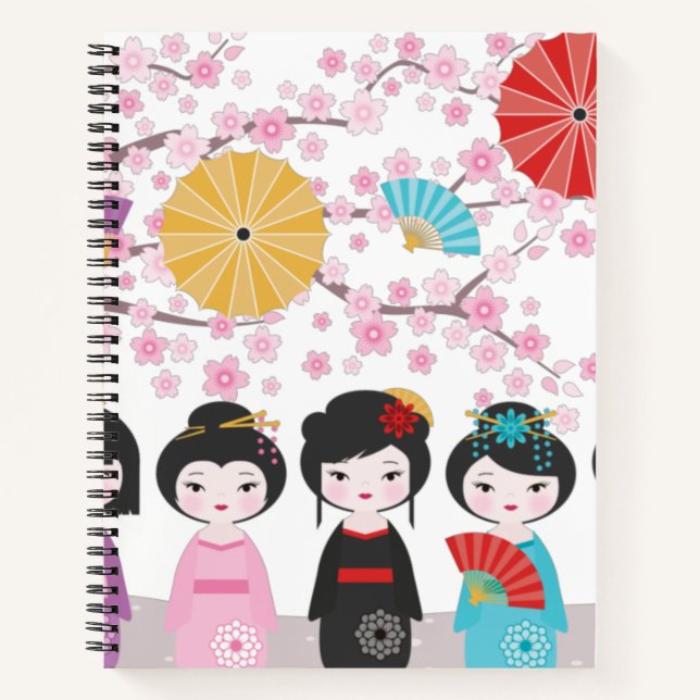Kokeshi Dolls Notizbuch (Vorderseite)