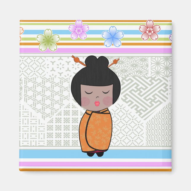 kokeshi dragonflies magnet (Vorne)