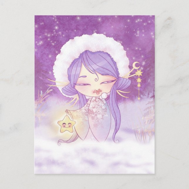 Kokeshi Etoile Postkarte (Vorderseite)