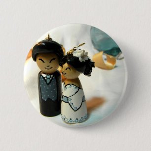 Kokeshi Hochzeit I Button