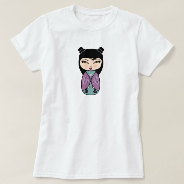Kokeshi Japanese Doll T - Shirt (Design vorne)