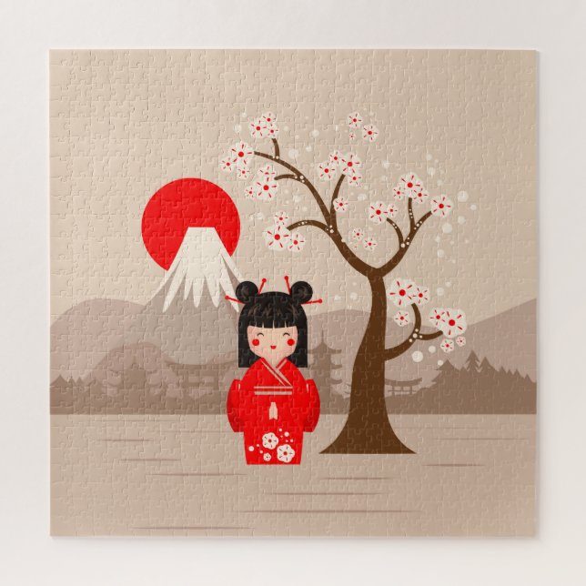 Kokeshi - Japanische Puppe (Vertikal)