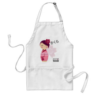 Kokeshi Kirschblüte Schürze