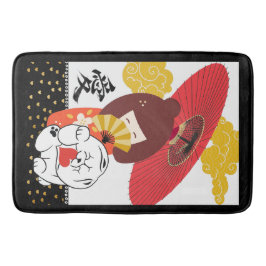 KOKESHI LOVE  Chow dog heart CRATE MAT Badematte
