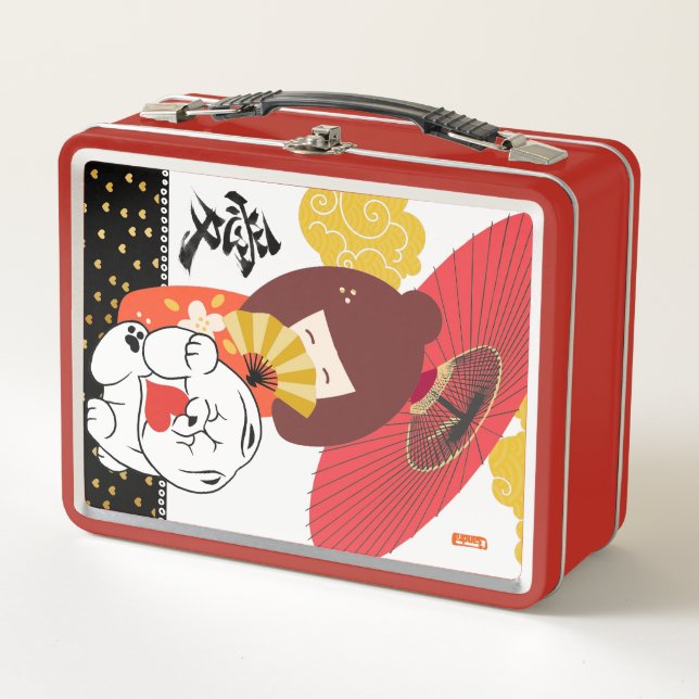 KOKESHI LOVE  Chow Valentine  Metall Brotdose (Vorderseite)