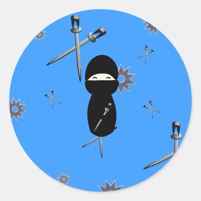 Kokeshi Ninja Sticker (Vorderseite)