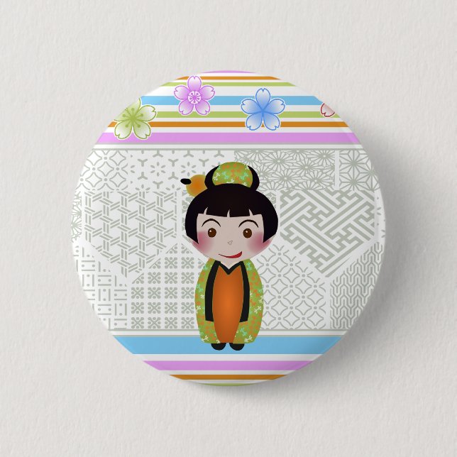 Kokeshi noshi button (Vorderseite)