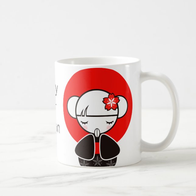 Kokeshi-Puppe Kaffeetasse (Rechts)