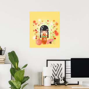 Kokeshi-Puppe Poster