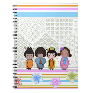 Kokeshi Puppen Notizblock
