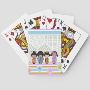 Kokeshi Puppen Spielkarten