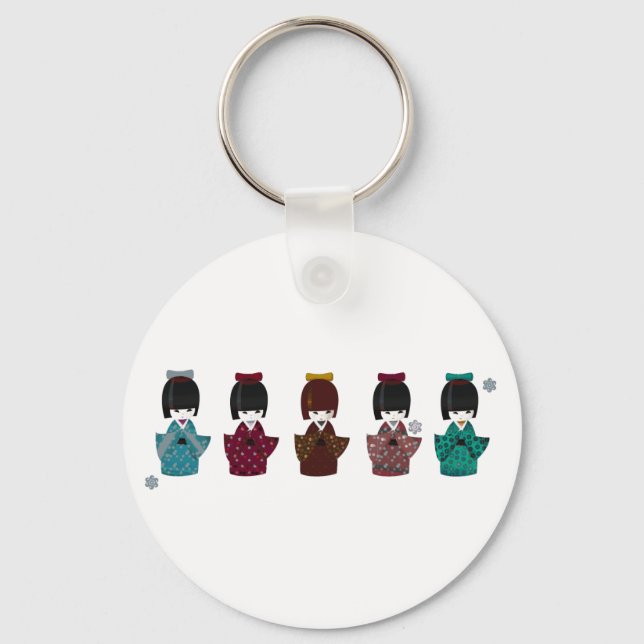 Kokeshi Schlüsselanhänger (Vorderseite)