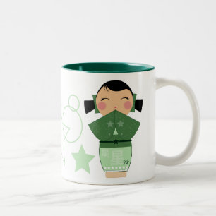 Kokeshi Stern-Tasse Zweifarbige Tasse