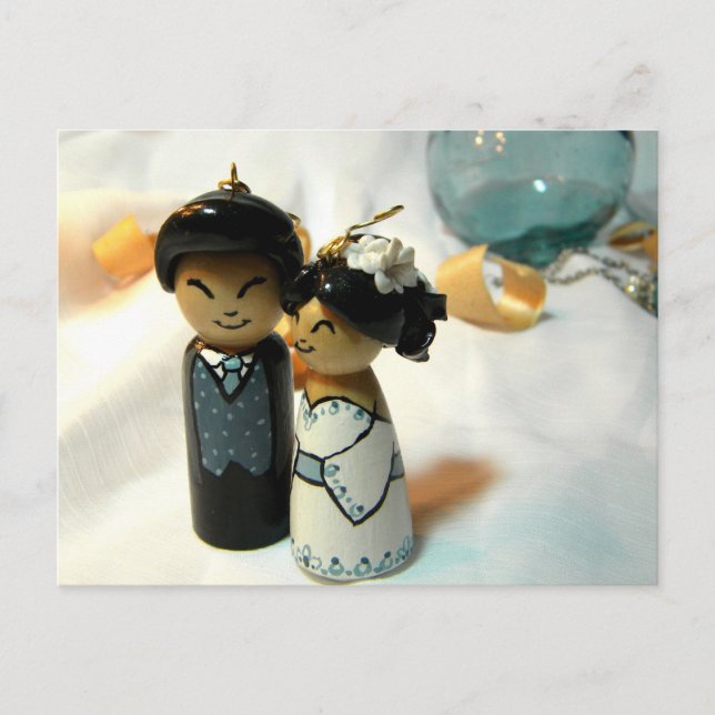 Kokeshi Wedding I Postkarte (Vorderseite)