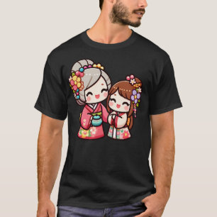 Kokeshis Mutter Leitstern für die Tochter T-Shirt