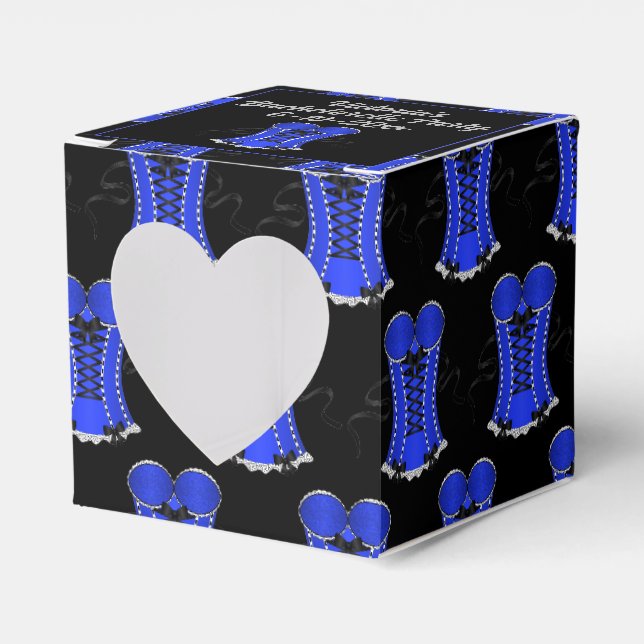 Kokett Blue Corset Heart Geschenkschachtel (Vorderseite)