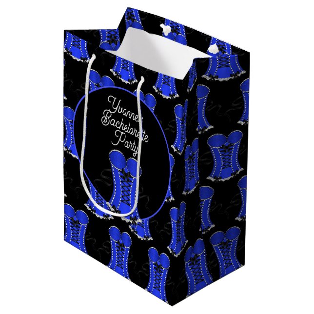 Kokett Blue Corset Mittlere Geschenktüte (Vorderseite Schrägansicht)