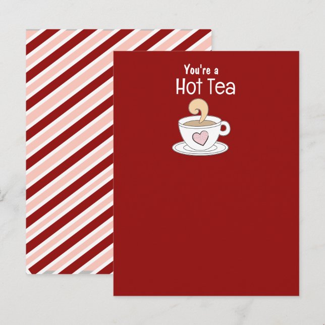 Kokett Tea Pun Cuppa Postkarte (Vorne/Hinten)