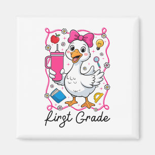 Kokette Alberne Gans 1. Klasse Mädchen 1. Tag Magnet