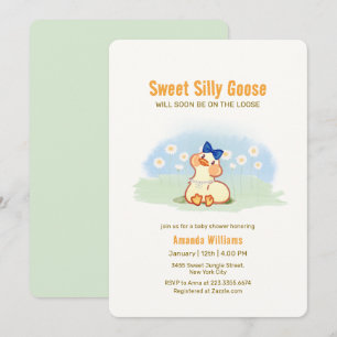 Kokette Alberne Gans Daisy Blumen Baby Shower Einladung