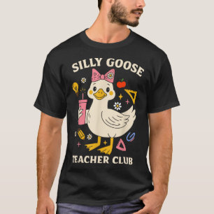 Kokette Alberne Gans Lehrer Club Lustige Gans Rück T-Shirt