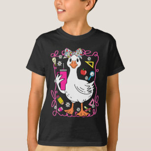 Kokette Alberne Gans Lehrerin Retro Preppy Zurück T-Shirt