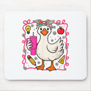 Kokette alberne Gans Lehrerin Zurück zur Schule Vo Mousepad