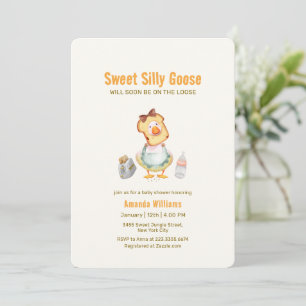 Kokette alberne Mother Goose Brunch Baby Shower Einladung