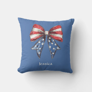 Kokette amerikanische Schleife personalisiert Kissen
