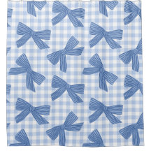 Kokette blaue Gingham und Schleifen
